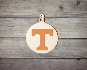 Tennessee "T" wood ornament - University of Tennessee - Volunteers Christmas Orn - Picture 1 of 2
