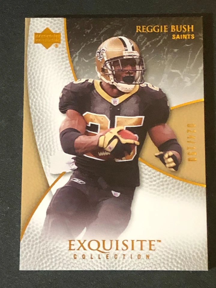 2007 Exquisite REGGIE BUSH #40 Gold Foil/150 New Orleans SAINTS 🏈 USC Trojans - Image 1 of 2