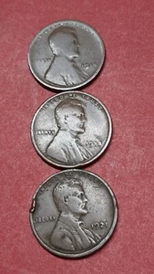 [J6] --- Lot drei sehr frühe Lincoln Wheat Cents 1914, 1918, 1921 - Bild 1 von 7