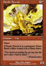 1x Pardic Firecat - Foil MTG Odyssey NM Magic Foil