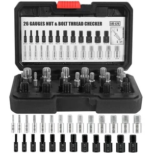 Nut & Bolt Thread Checker 26 Male/Female Gauges (14 Inch & 12 Metric) - Picture 1 of 8