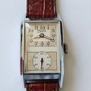OLYMPIA-DOCTORS WATCH-ANNI 30-MANUALE-BITONALE-23 X 40 MM-CASSA A CERNIERA-RARO - Imagen 1 de 24
