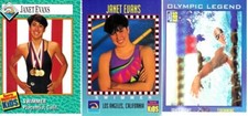 Janet Evans 1989 Sports Illustrated for Kids Rookie Card RC + 1994 & 2000 cards