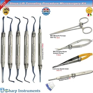 Dental Tunneling Procedure Microsurgery Instruments Kit Castroviejo Holder Set - Picture 1 of 12
