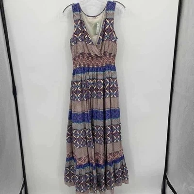 eshakti женщин размер M без рукавов со сборками талии линия смешанные печати макси платье - Изображение 1 из 4