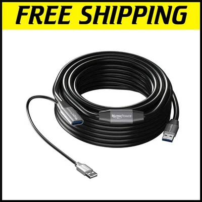 High-Speed 50ft USB 3.0 Extension Cable - Boosters & USB Power Supply Included - Image 1 of 4