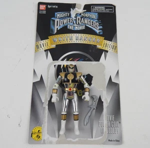 WHITE RANGER Mighty Morphin Power Rangers edizione film 1995 Bandai MMPR con scheda - Foto 1 di 7