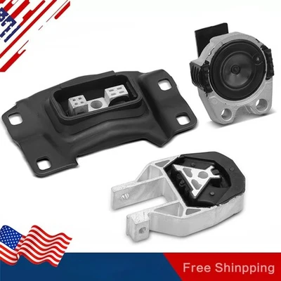 3Pc New Engine Motor Mount & Transmission Mount for Ford Focus 2012-2016 L4 2.0L - Image 1 of 4