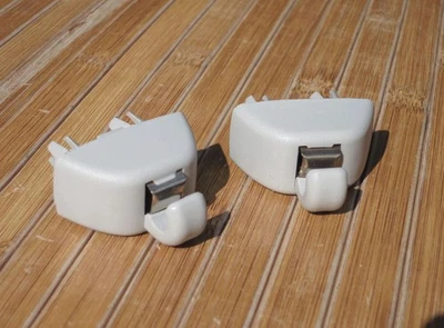 Audi A6/S6 Sun Visor Clips '05-11 OEM! Gray Shade Holder 4F0 857 561 - Image 1 of 2