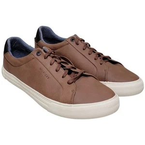 Tommy Hilfiger Men Rance Low Top Lace Up Flat Sneakers Size US 11M Dark Brown - Picture 1 of 7