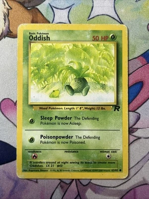 Oddish Team Rocket 63/82 Pokémon TCG Regular Unlimited Common 2000 WOTC - HP - Image 1 of 2