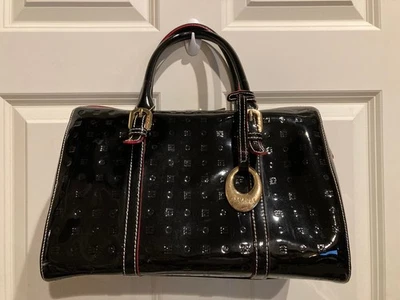 Bolso Cartera Arcadia Alto Brillo Negro Charol Hecho en Italia Foto 1 de 4