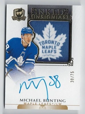 2021-22 The Cup Inked Insignias Auto Autograph #II-MB Michael Bunting 30/75 - Image 1 of 2