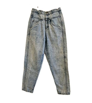 Pantalones de mezclilla para mujer Lizwear de colección 3 bolsillos cintura alta años 80 lavado claro (D3) Foto 1 de 4