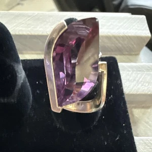 Vintage Mexico Sterling Silver 925 Amethyst Ring Size 6.5” 10.1 Grams - Picture 1 of 9