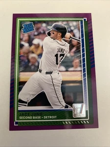 2025 Donruss Jace Jung Rated Rookie Purple Parallel #52 Detroit Tigers - Picture 1 of 2