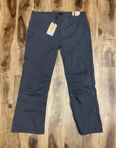 prAna Rollup Halle gerade Passform kurze Schrittlänge Hose anthrazitgrau Damengröße 16 - Bild 1 von 9