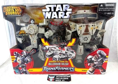Transformers Star Wars Crossover Han Solo Chewbacca Combine Millennium Falcon - Image 1 of 2