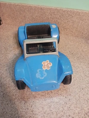 Cochecito de playa vintage Nylint acero prensado escala duna años 70 RARO AZUL Foto 1 de 4