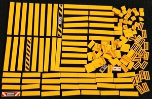 LEGO Yellow Tiles Bundle Mixed Smooth Pieces Parts Flat Floor Lot 1x4 1x6 1x8 - Picture 1 of 5