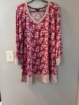 Hermoso Camisón Jones New York Rosa Floral Talla XL Ligero Tela Foto 1 de 3