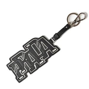 PRADA Keyring Keychain Bag Charm logo patchwork CARACTER 2TL253 NERO black L21cm - Picture 1 of 6