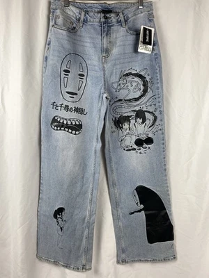 Pantalones de mezclilla de pierna ancha Her Universe Studio Ghibli Spirited Away Icons talla 11 Foto 1 de 4