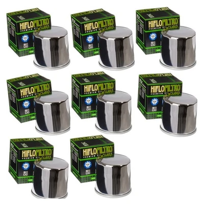 HF204C Oil Filter - Chrome - 8 Pack - Image 1 of 4