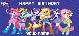 Birthday banner Personalized 4ft x 2 ft My Little Pony Equestria Girls - Picture 1 of 1