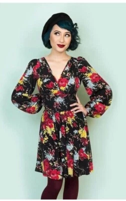 Trashy Diva на Candice Gwinn теплый акварель красный цветочный вырезка платье 12 - Изображение 1 из 4