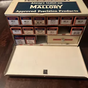 Vintage P R Mallory Radio Service Metal Store Display Box & Old Stock Controls - Picture 1 of 9