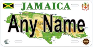 Jamaika Karibik beliebiger Name personalisiert Neuheit Autokennzeichen - Bild 1 von 3