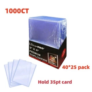 1000ct Ultra PRO 3" x 4" Premium Toploader 35pt Standard Cards - 40 * 25 Pack - Picture 1 of 6