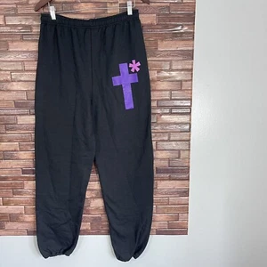 Justice Tour Justin Bieber Sweatpants Black Womens Size L - Picture 1 of 5