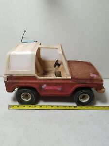 Vintage 1970’s Hot Pink Daisy Tonka Jeep Bronco Barbie Style Metal Made in USA