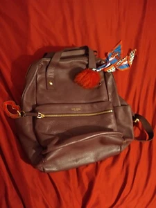 henri bendel influencer backpack burgundy  - Picture 1 of 24