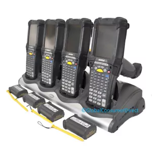 LOTE DE 4x Escáner de código de barras Zebra Motorola MC9190-GA0SWGQC6WR VT WM 6.5 1D + BASE - Imagen 1 de 2