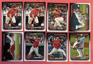 2024 Topps Series 1 CLEVELAND GUARDIANS Baseball 8 Card Lot 1 RC 1 FS NM+ - Picture 1 of 2