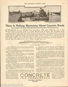 1916 Concrete Cement Association Original Antique Print Ad - Picture 1 of 1