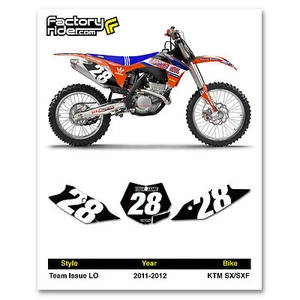 2011-2012 KTM SX/SXF Team Issue LO KTM Graphics Number Plates Made by Enjoy MFG - Bild 1 von 4