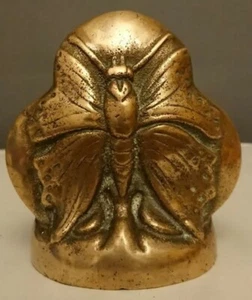 Vintage Messing Schmetterling Türstopper Briefbeschwerer Ornament viktorianisch alt massiv botanisch - Bild 1 von 10