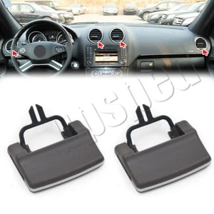 2x Brown Front AC Vent Outlet Clip For Mercedes Benz W164 ML350 ML400 X164 GL350 - Picture 1 of 7