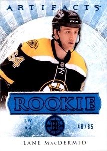 2012-13 Artifacts Sapphire #154 Lane MacDermid /85