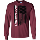 Explorer American Flag T-Shirt Long Sleeve