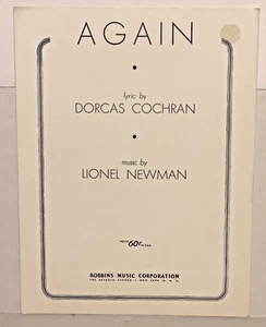 Vintage 1948 Again Sheet Music by Dorcas Cochran & Lionel Newman - Picture 1 of 12