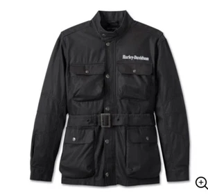 Harley Davidson Motorcycle Man’s Jacket 100% Cotton Black Casual Size XL - Picture 1 of 18