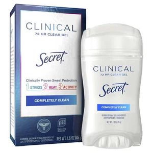 Secret Clinical Strength Antiperspirant Completely Clean Clear Gel 1.6Oz 3 Pack - Picture 1 of 2