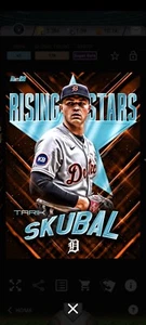 Tarjeta digital Topps Bunt 2022 Rising Stars Platinum súper rara - Tarik Skubal - Imagen 1 de 1