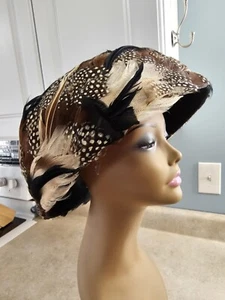 Vintage Fasanenfeder Luftpolster Hut von Merman Durand - Bild 1 von 4