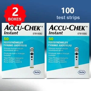 ACCU-CHEK Instant Test strips 2 boxes(1 box=50strips) Exp date 2025-04